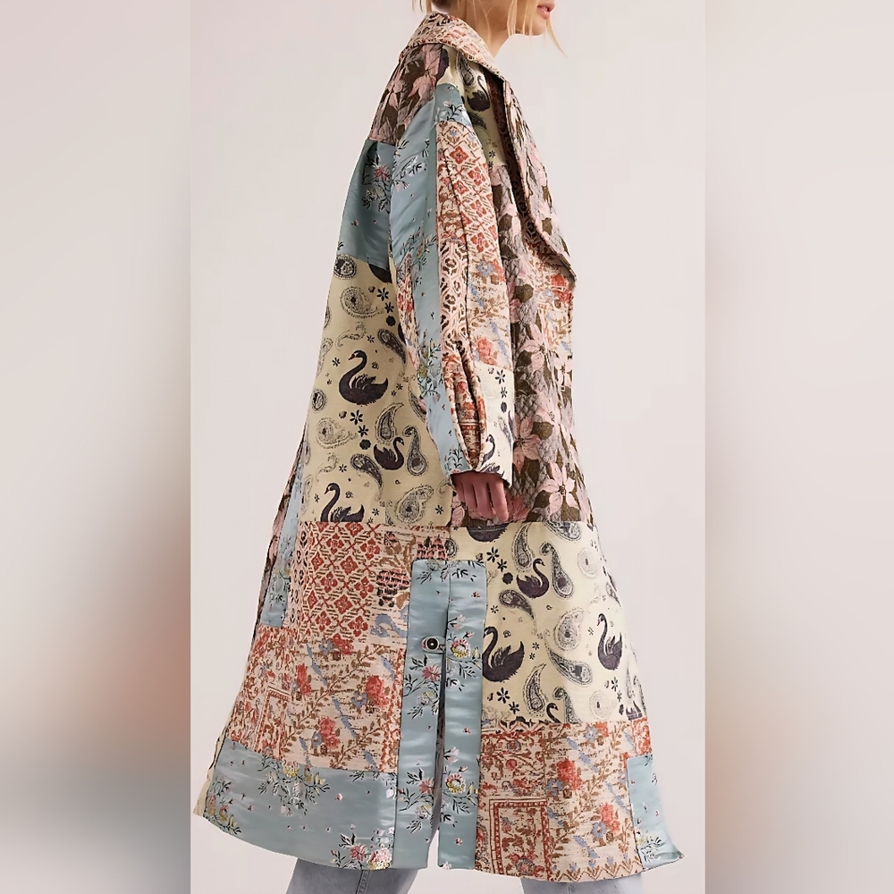 Golden Hour Jacquard Coat,Color Blossom Combo - Picture 3 of 16
